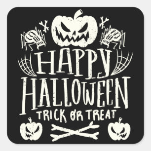 Happy Halloween, Funny Spooky Season Square Sticker