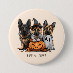 Happy Halloween German Shepherd Dogs 7.5 Cm Round Badge