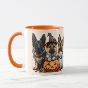 Happy Halloween German Shepherd Dogs Mug