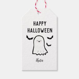 Happy Halloween Ghost Bat Gift Tags
