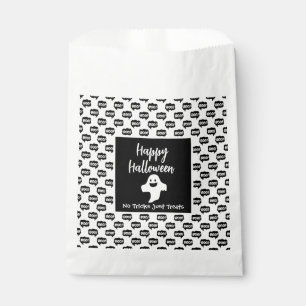 Happy Halloween ghost boo no tricks just treats Favour Bags
