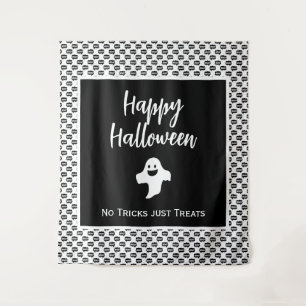 Happy Halloween ghost boo no tricks just treats  Tapestry