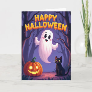 Happy Halloween Ghost Card