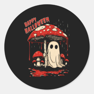 Happy Halloween Ghost Classic Round Sticker