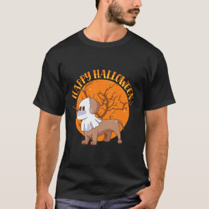 Happy Halloween Ghost Dachshund Lover T-Shirt