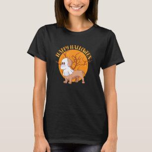 Happy Halloween Ghost Dachshund Weiner Dog Animal T-Shirt