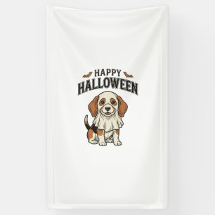 Happy Halloween Ghost Dog Vintage Engraving Shirt_ Banner