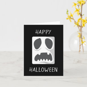 Happy Halloween Ghost Face Card