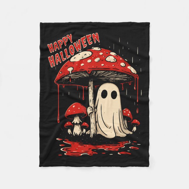 Happy Halloween Ghost  Fleece Blanket (Front)
