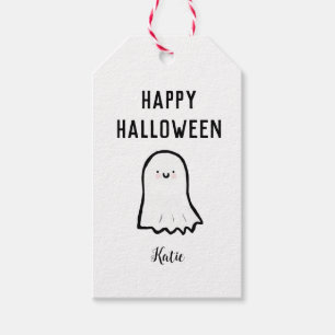 Happy Halloween Ghost   Gift Tags