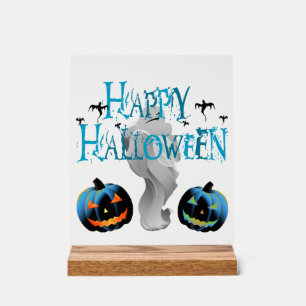 Happy Halloween Ghost -Halloween Costume Pumkin Acrylic Sign