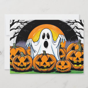 Happy Halloween Ghost Invitation