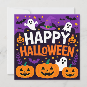 Happy halloween ghost invitation