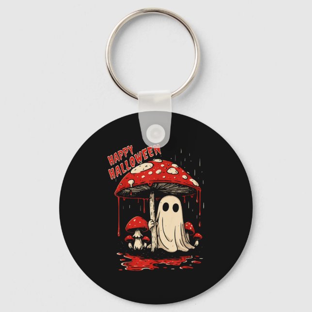 Happy Halloween Ghost  Key Ring (Front)