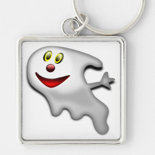 "HAPPY HALLOWEEN" GHOST KEY RING
