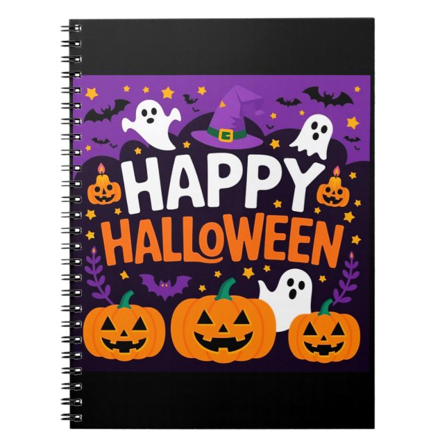 Happy halloween ghost notebook (Front)