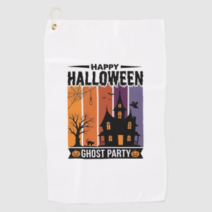 Happy Halloween Ghost Party Haunted House Shirt De Golf Towel
