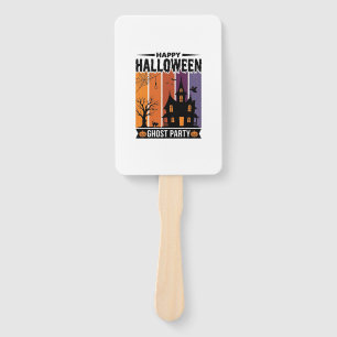 Happy Halloween Ghost Party Haunted House Shirt De Hand Fan