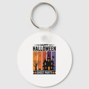 Happy Halloween Ghost Party Haunted House Shirt De Key Ring