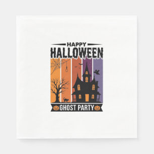 Happy Halloween Ghost Party Haunted House Shirt De Napkin