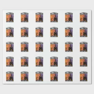 Happy Halloween Ghost Party Haunted House Shirt De Wrapping Paper