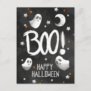Happy Halloween Ghost Postcard