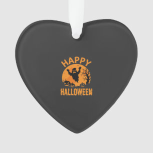 Happy Halloween Ghost Pumpkin Vector Design Ornament