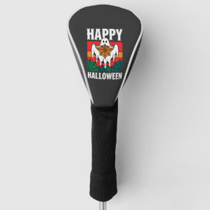 Happy Halloween Ghost Spiderweb Retro Golf Head Cover