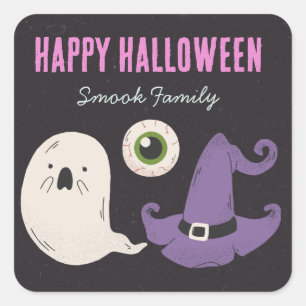 Happy Halloween GHOST  Square Sticker