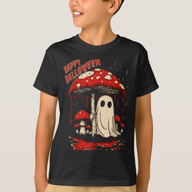 Happy Halloween Ghost  T-Shirt (Front)