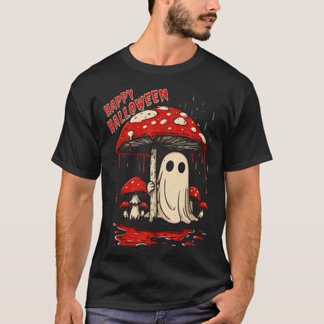Happy Halloween Ghost  T-Shirt (Front)