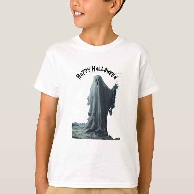 Happy Halloween Ghost T-Shirt (Front)