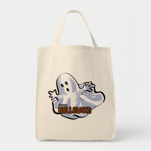 Happy Halloween Ghost Tote Bag (Front)