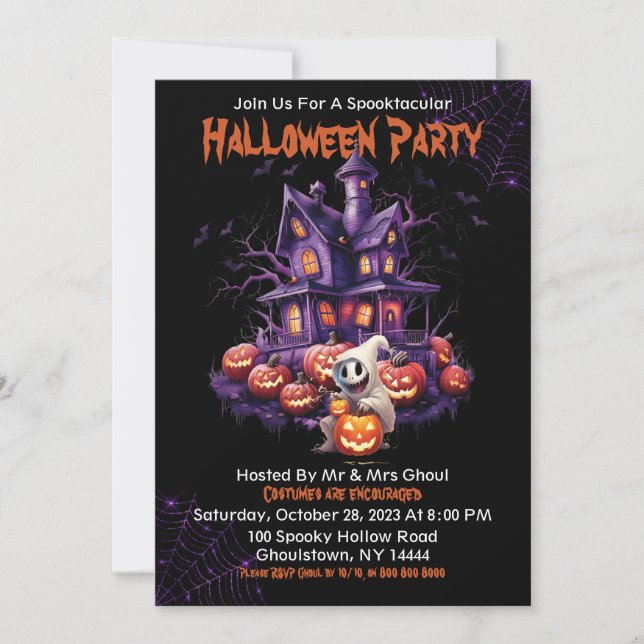 Happy Halloween Ghoul Invitation (Front)