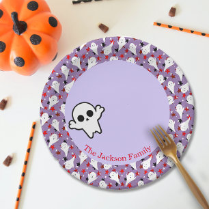 Happy Halloween Ghouls Hunting Party Customise Paper Plate