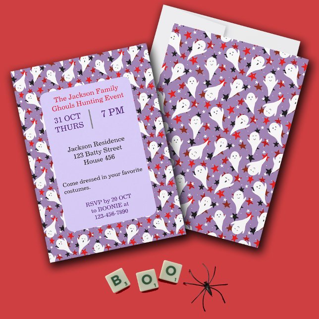 Happy Halloween Ghouls Hunting Party Invitation (Creator Uploaded)