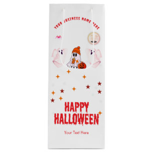 Happy Halloween Gift Bag Ghost & Pumpkin Design