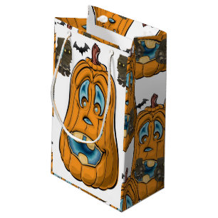 Happy Halloween Gift Bag, Pumpkin Small Gift Bag