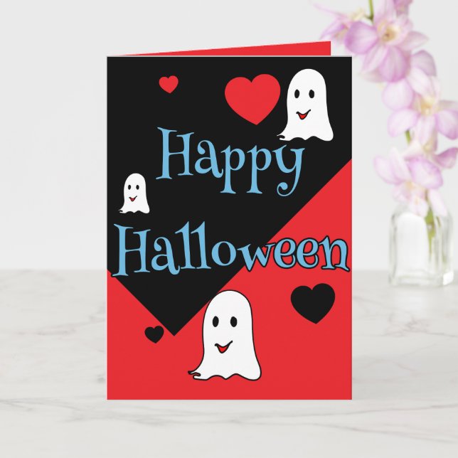 Happy Halloween gift ideas greeting card (Orchid)