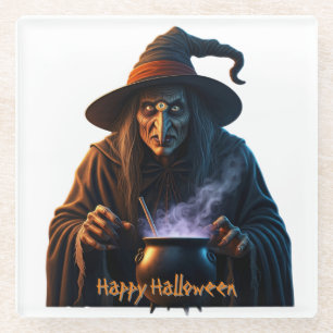 Happy Halloween Glass Coaster