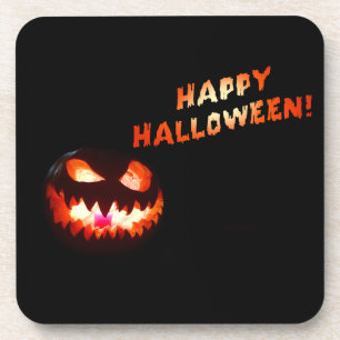 HAPPY HALLOWEEN - Glowing Jack-O-Lantern Coaster