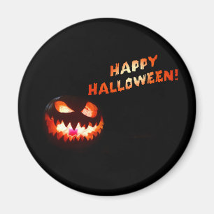 HAPPY HALLOWEEN - Glowing Jack-O-Lantern Magnet