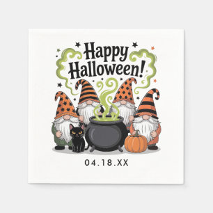 Happy Halloween Gnome   Cute & Festive Halloween  Napkin