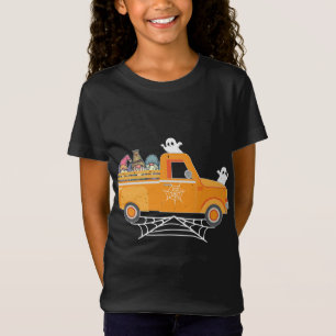 Happy Halloween Gnome Truck Drive Spooky Gnome Cre T-Shirt