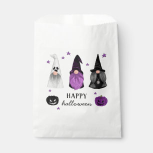 Happy Halloween. Gnomes and pumpkins kids treats Favour Bags