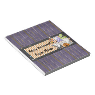 Happy Halloween Gnomes Candy Bar Wrapper Favours Notepad