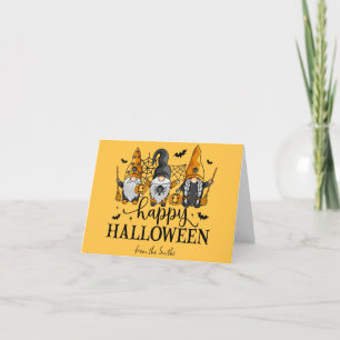 Happy Halloween Gnomes Holiday Card