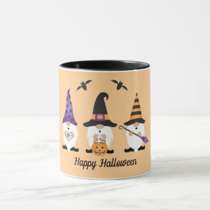 Happy Halloween Gnomes Purple Orange Mug
