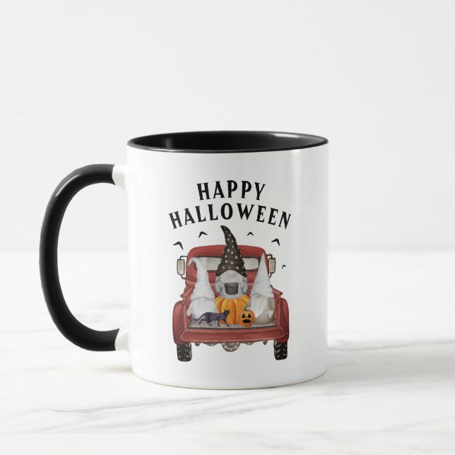 Happy Halloween Gnomes Vintage Truck Mug (Left)