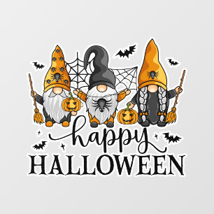 Happy Halloween Gnomes Window Cling